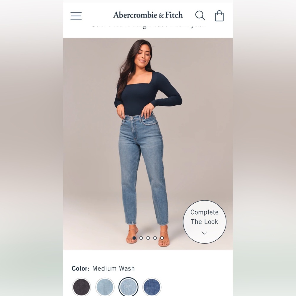 Abercrombie & Fitch Mom High Rise Curve 6P